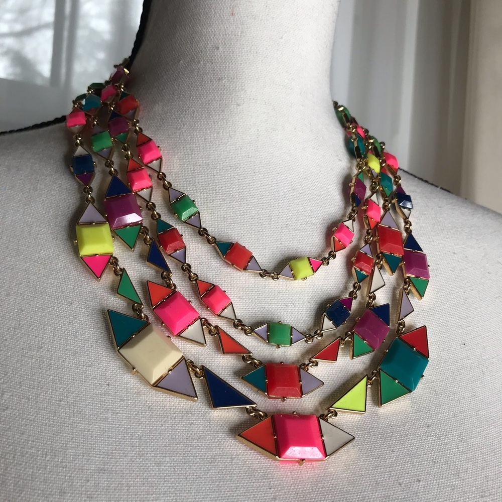 KATE SPADE Multi Pueblo Tiles Gold Necklace